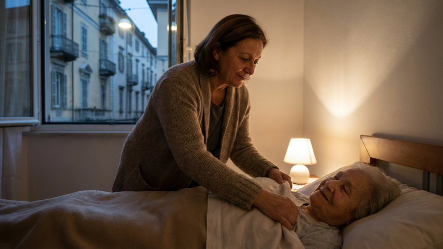 Badante notturna Torino: assistenza serena e su misura
